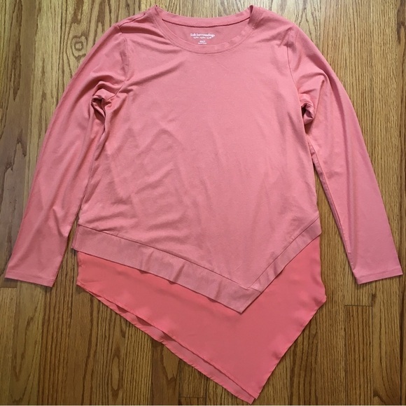 Soft Surroundings Orange Soda Mayfair Asymmetric Tunic Relaxed Fit Top - Picture 14 of 15